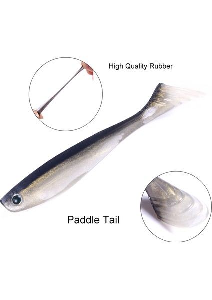 No.1 Stili M 5.3g Swimbait Balıkçılık Yumuşak Yem 10 cm Wobbler Yapay Yem Karides Koku T Kuyruk Kauçuk Bas Balıkçılık Cazibesi (Yurt Dışından) fırsatları