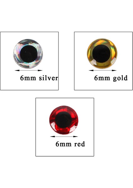 Gümüş Tarzı 3 mm Lot Balıkçılık Cazibesi Gözler Hologram Simülasyon Sinek Balıkçılık Minnow Yapay Balık Dıy Göz Olta Takımı (Yurt Dışından)