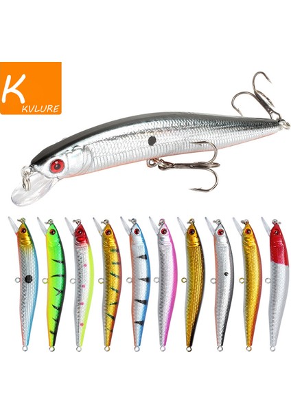 No.9 Stili 1 Adetgrup Balıkçılık Cazibesi 3D Gözler Yüzen Minnow Yapay Lazer Wobblers 10 cm 8.3g Crankbait Sert Plastik Olta Takımı Pesca (Yurt Dışından) fiyatları