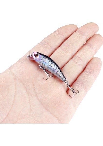 No.1 Stili .5g 4.5 cm Balıkçılık Lures Minnow Wobbler Batan Bas Trolling Yapay Sert Yem Crankbait Sazan Pesca Olta Takımı (Yurt Dışından)