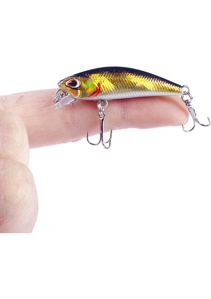 No.1 Stili .5g 4.5 cm Balıkçılık Lures Minnow Wobbler Batan Bas Trolling Yapay Sert Yem Crankbait Sazan Pesca Olta Takımı (Yurt Dışından) modelleri