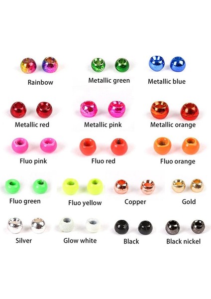 Gökkuşağı Tarzı 2,8 mm Sinek Balıkçılık Kanca Tungsten Yuvarlak Boncuk Perisi Kafa Dıy Oluklu Sinek Bağlama Tungsten Fasulye Topu Olta Takımı (Yurt Dışından) fiyatları