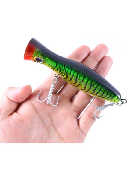No.7 Tarzı 12.5CM40G Xy-67 Popper Balıkçılık Luya Lures 12.5 cm 40G Topwater Sert Olta Nehir Deniz Simülasyon Yemler 3D Balıklar Artificia G Mücadele (Yurt Dışından)