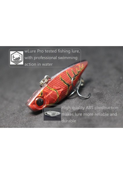 L666X48 Stili Wlure Balıkçılık Cazibesi Dudaksız Vıb 4 cm 4.6g Minik Sert Cazibesi Sazan Balıkçılık Sinek Balıkçılık Yem Kuyruk Kanca Batan Dibe L666 (Yurt Dışından)
