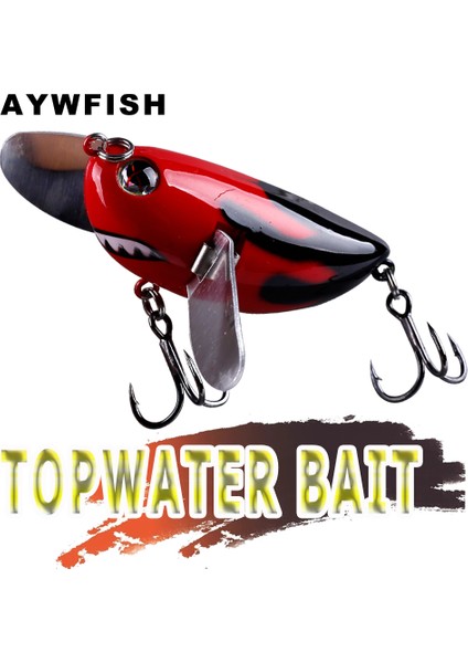 CC26-6 Tarzı Aywfısh 8.5 cm 12.5g Topwater Yapay Sert Yem Wobbler Popper Iki Metal Kaşık Kanatlı Gerçekçi Arı Balıkçılık Lures Mücadele (Yurt Dışından) fiyatları