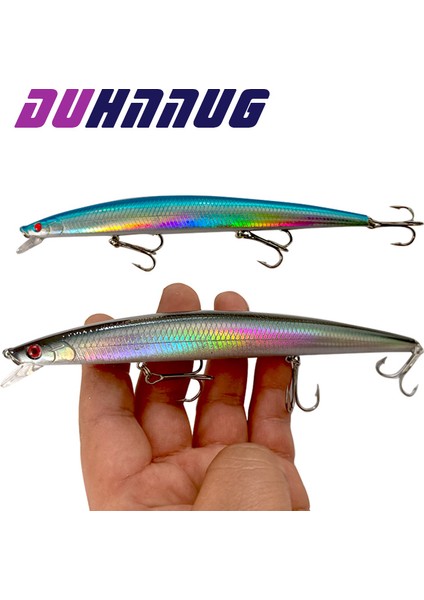 D Tarzı 180MM Büyük Uzun Balık Minnow 18 cm 24G Deniz Balıkçılık Cazibesi Yemler 3D Gözler Güçlü Kanca Lures Çizgili Bas Pesca Olta Takımı Swimbait (Yurt Dışından) fırsatları