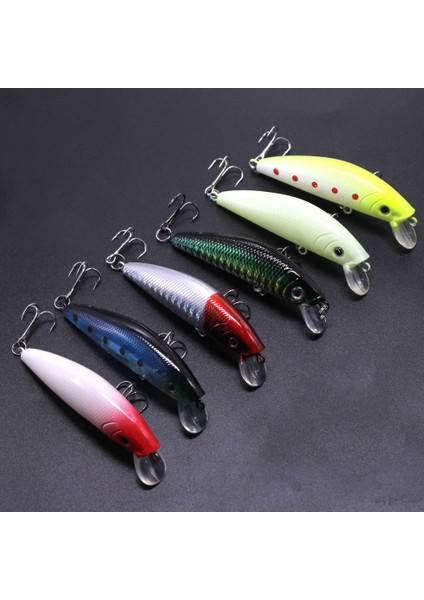No.7 Tarzı 1 Adet Minnow Balıkçılık Cazibesi 7cmg 3D Gözler Crankbait Cazibesi Wobbler Yapay Sert Yem Üç Çapa Kanca Olta Takımı (Yurt Dışından) fiyatları