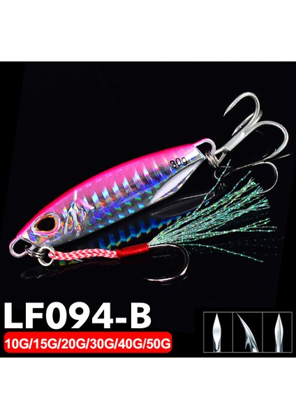 LF094B Tarzı 30G Balıkçılık Cazibesi Metal Döküm Jig Kaşık Lures Kanca Döküm Jig Kurşun Balık Levrek Yapay Yem 10GGGGGG (Yurt Dışından) fiyatları