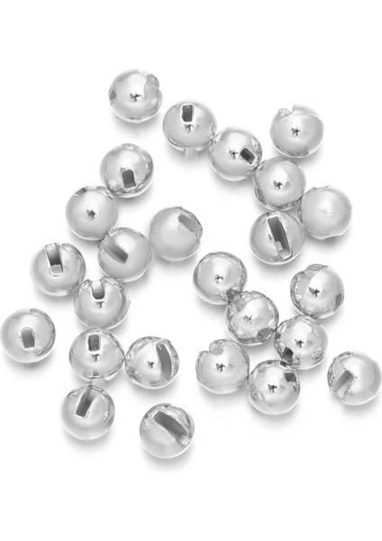 Gümüş-25 Adet Tarzı 3,0 mm Güzel Tasarlanmış Oluklu Tungsten Boncuklar Sinek Bağlama Boncukları Tungsten Sinek Bağlama Malzemesi Tungsten Alaşımı (Yurt Dışından)