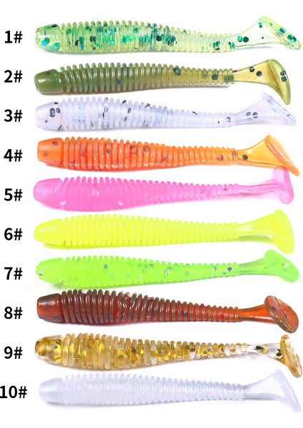 SO041-5 Stili 5 cm Ack Yumuşak T Kuyruk Balıkçılık Cazibesi Seti Grub Solucan Swimbaits Silikon Yemler Pesca Bas Sazan Olta Takımı Silikon Yem (Yurt Dışından) indirimleri
