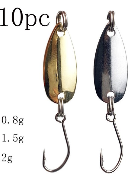 Gümüş Tarzı 1.5 gr 10 Adet Ay Cazibesi 0.8g.5gg Mikro Metal Balıkçılık Yem Minik Sert Payet Cazibesi Kaşık Küçük Fgle Kanca Akışı (Yurt Dışından)