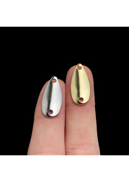 Gümüş Tarzı 1.5 gr 10 Adet Ay Cazibesi 0.8g.5gg Mikro Metal Balıkçılık Yem Minik Sert Payet Cazibesi Kaşık Küçük Fgle Kanca Akışı (Yurt Dışından)