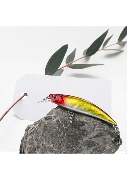 No.10 Stili G 8 cm Balıkçılık Lures Minnow Wobbler Batan Bas Trolling Yapay Sert Yem Crankbait Sazan Pesca Olta Takımı (Yurt Dışından)