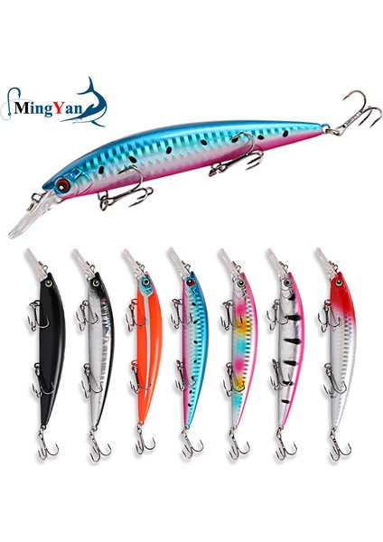 No.5 Tarzı 15.2 cm 36G Balıkçılık Cazibesi Batan Ağır Minnow 3 Üçlü Kanca Tuzlu Su Tatlı Su Aksesuarları Lazer Kaplama Yapay Yem (Yurt Dışından) fiyatları
