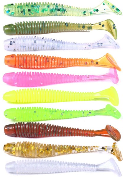 SO041-1 Stili 5 cm Ack Yumuşak T Kuyruk Balıkçılık Cazibesi Seti Grub Solucan Swimbaits Silikon Yemler Pesca Bas Sazan Olta Takımı Silikon Yem (Yurt Dışından) fırsatları