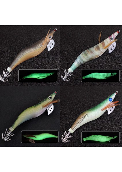 Sarı Stil No.3.5 Boyutu 2.5 #3.0 #3.5 # Aydınlık Kalamar Jig Balıkçılık Cazibesi Ahşap Karides Gürültülü Top Ahtapot Kalamar Jig Kanca Mürekkepbalığı Tuzlu Su Yemi (Yurt Dışından)
