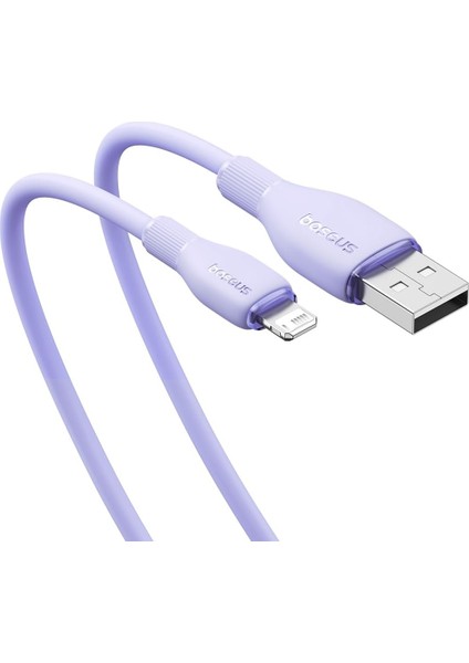 Pudding Serisi Usb To iPhone uyumlu Lightning USB iPhone Uyumlu 2.4 Amper Hızlı Şarj ve Data Aktarım Kablosu iPhone 14 , 13 ,12 11 ,x , 7 , 8 , 6 uyumlu MOR