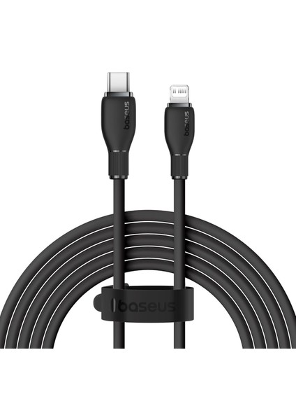 Pudding Serisi İPhone 14 13 12 11 x 7 8 Serileriyle Uyumlu 20W Tpe-c To Lightning Hızlı Şarj ve Data Aktarım Kablosu Siyah 1.2 Metre