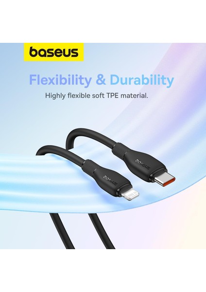 Pudding Serisi İPhone 14 13 12 11 x 7 8 Serileriyle Uyumlu 20W Tpe-c To Lightning Hızlı Şarj ve Data Aktarım Kablosu Siyah 1.2 Metre