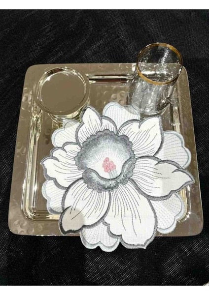 Lotus Kokteyl Peçete 2'li Gri