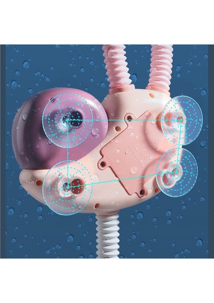 Çocuk Oyuncakları Elektrikli Salyangoz Duş Karikatür Bebek Banyo ve Suyla Oynuyor (Yurt Dışından)
