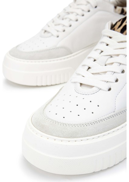 Kadın Deri Beyaz/leopar Sneakers & Spor Ayakkabı 511 BD1202C Bn Ayk Y24 Camelıa/abıp/marmo