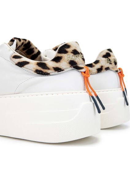 Kadın Deri Beyaz/leopar Sneakers & Spor Ayakkabı 511 BD1202C Bn Ayk Y24 Camelıa/abıp/marmo