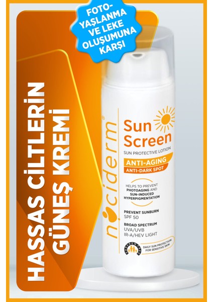 Sun Screen 50 ml Leke Karşıtı Güneş Kremi