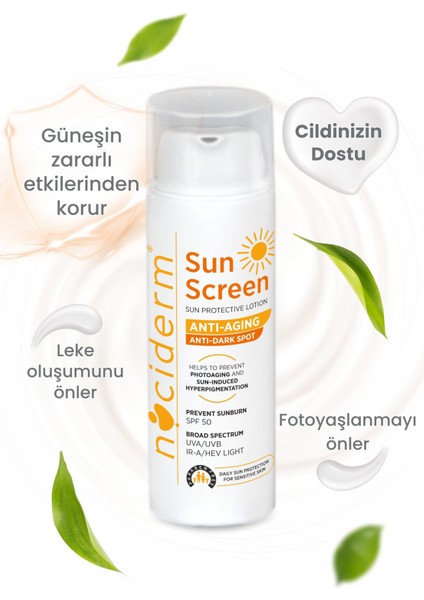 Sun Screen 50 ml Leke Karşıtı Güneş Kremi