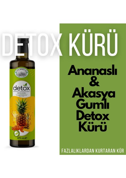 Herbs Garden Ananaslı (Bromelain) ve Akasya Gamlı Detox Kürü 475ML