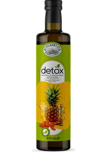 Herbs Garden Ananaslı (Bromelain) ve Akasya Gamlı Detox Kürü 475ML