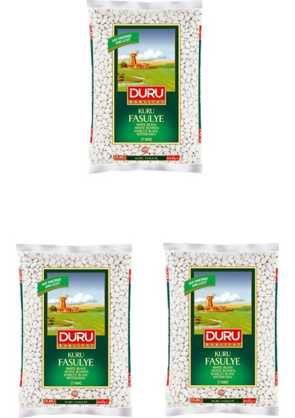 Kuru Fasulye 7mm 1 kg x 3 Adet