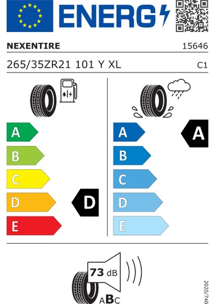 265/35 R21 101Y Xl N'Fera Sport Oto Yaz Lastiği ( Üretim Yılı: 2024 )