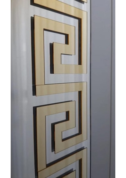 30 Adet 7X7cm Pleksi Labirent Bordür Gümüş- Duvar Süsü
