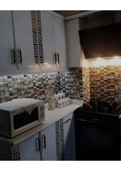 30 Adet 7X7cm Pleksi Labirent Bordür Gümüş- Duvar Süsü