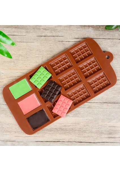 Mini Tablet Silikon Çikolata Kalıbı 12'li
