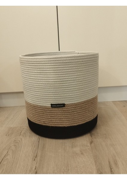 Çok Amaçlı Dekoratif Organizer Jüt Ip Sepet 30X30
