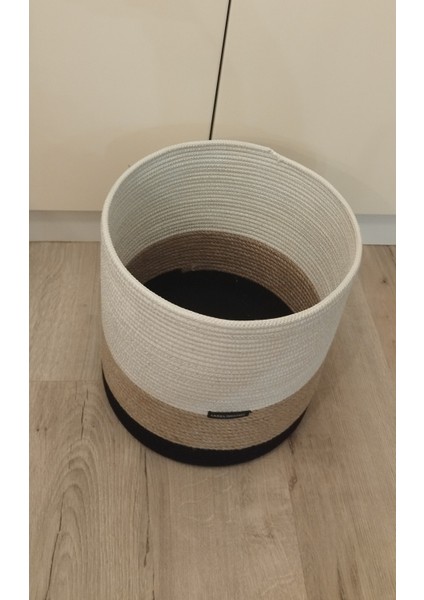 Çok Amaçlı Dekoratif Organizer Jüt Ip Sepet 30X30