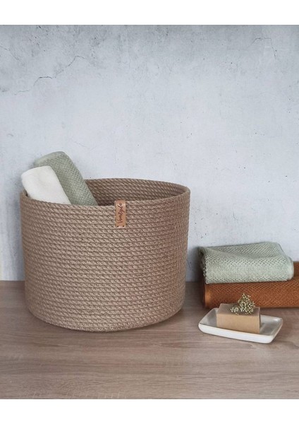 Çok Amaçlı Dekoratif Organizer Hasır Sepet 25X18