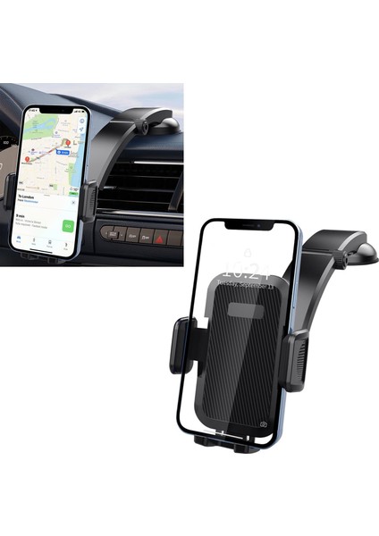 Pack-1 Araç Cep Telefonu Tutucu, 360 Derece Uzun Kol Gösterge Paneli Ön Cam Araç Telefonu Tutucu, Çoğu Akıllı Telefon Için Güçlü Vantuzlu Evrensel Sarsıntı Önleyici Akıllı Telefon (Yurt Dışından)