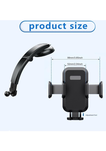 Pack-1 Araç Cep Telefonu Tutucu, 360 Derece Uzun Kol Gösterge Paneli Ön Cam Araç Telefonu Tutucu, Çoğu Akıllı Telefon Için Güçlü Vantuzlu Evrensel Sarsıntı Önleyici Akıllı Telefon (Yurt Dışından) fiyatları