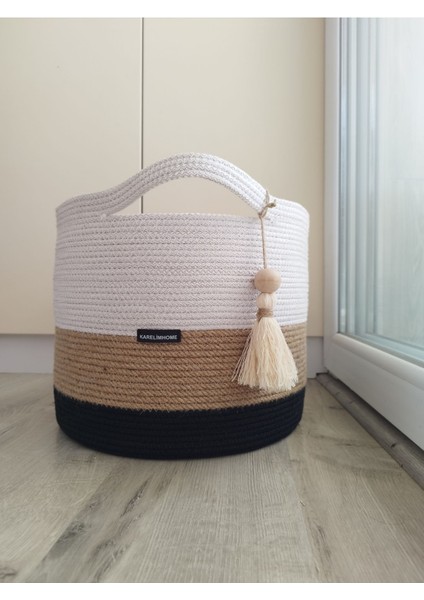 Çok Amaçlı X-Large Düzenleyici Hasır Organizer,saksılık,kirli Sepeti,oyuncak, Battaniye Sepeti 35X30
