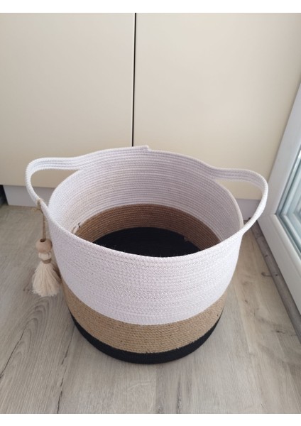 Çok Amaçlı X-Large Düzenleyici Hasır Organizer,saksılık,kirli Sepeti,oyuncak, Battaniye Sepeti 35X30