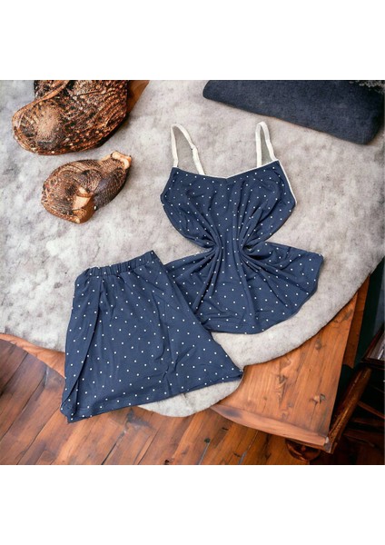 Askılı Kolsuz Şortlu Pijama Takım M50