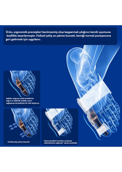 Halluks Gece Ateli Ayak Baş Parmak Düzeltici Ayak Ateli Ayak Baş Parmak Çıkıntısı Düzeltici