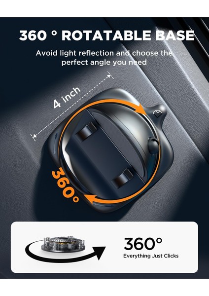 Araba Için Telefon Montaj Parçası, [ayarlanabilir Yay Tasarımı] Kontrol Paneli Hücre Tutucusu 360° Dönebilen Araba, Kaymaz Silikonlu, Uyumlu Iphone, Samsung, Diğer Akıllı Telefon (Yurt Dışından) fırsatları