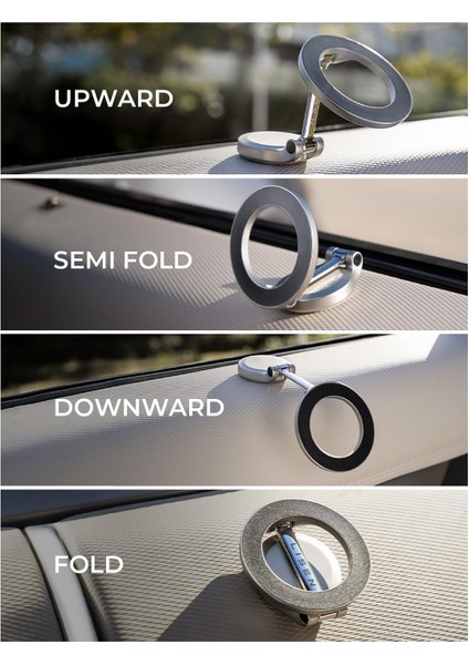 Magsafe Araç Montajlı Kontrol Paneli Için, Araba Için 360 ° Döndürülebilir Tamamen Metal Manyetik Telefon Tutucu, Eller Serbest iPhone Araç Tutucu Montajı Kontrol Paneli Için Iphon (Yurt Dışından) modelleri