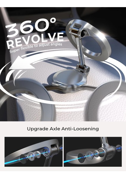 Magsafe Araç Montajlı Kontrol Paneli Için, Araba Için 360 ° Döndürülebilir Tamamen Metal Manyetik Telefon Tutucu, Eller Serbest iPhone Araç Tutucu Montajı Kontrol Paneli Için Iphon (Yurt Dışından) fırsatları