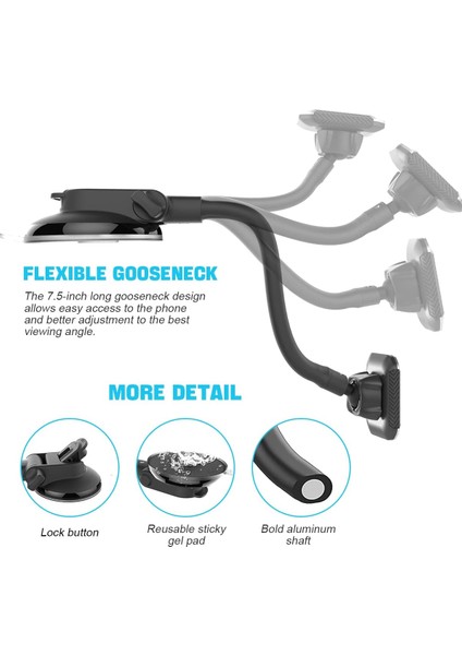 Ön Cam/gösterge Paneli/havalandırma Için Vantuzlu Araç Telefonu Tutucu Montajı, Tek Elle Çalıştırma Ara Parçalı Sarsıntı Önleyici Manyetik Cep Telefonu Tutucu, Tüm Telefonlar Için (Yurt Dışından) fiyatları