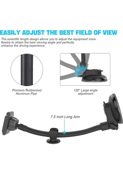 Ön Cam/gösterge Paneli/havalandırma Için Vantuzlu Araç Telefonu Tutucu Montajı, Tek Elle Çalıştırma Ara Parçalı Sarsıntı Önleyici Manyetik Cep Telefonu Tutucu, Tüm Telefonlar Için (Yurt Dışından) modelleri